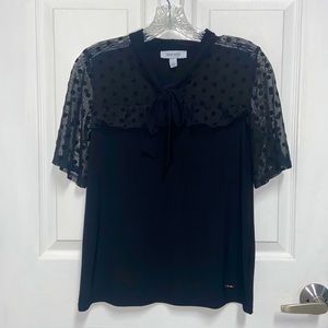 Nine West knit top black size S